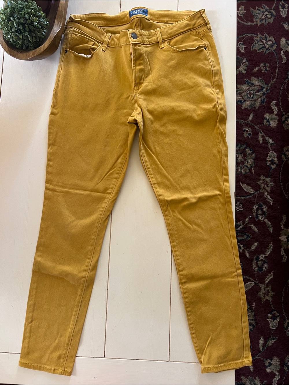 Old Navy Women's Mustard Yellow High-Rise Skinny Jeans